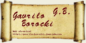 Gavrilo Borocki vizit kartica
